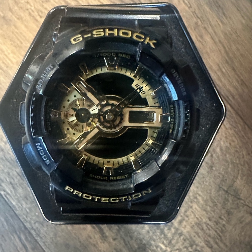 G-Shock Dual-Tone Black and Gold Watch